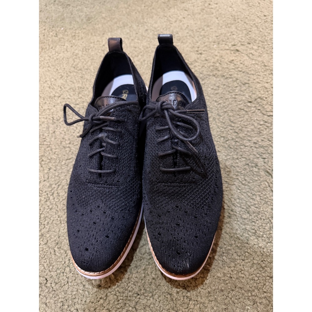 Cole Haan Original Grand Stitchlite Wingtip Oxford Black Womens 10B
